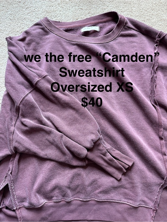 We The Free Tops - We The Free Camden Crewneck Sweatshirt - Mauve Plum